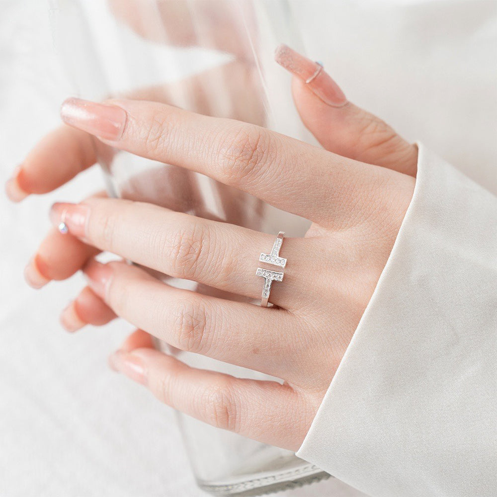 H-Shaped Ring Silver - 8095SV