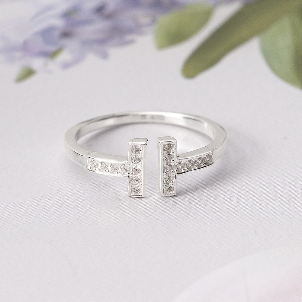 H-Shaped Ring Silver - 8095SV