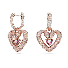 Khuyên tai LAMY Una Heart Pink Women's Earrings Rose Gold CDE3134