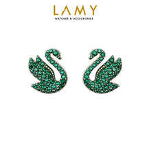 Khuyên tai LAMY Iconic Swan Green Crystal women's earrings CDE3133GR