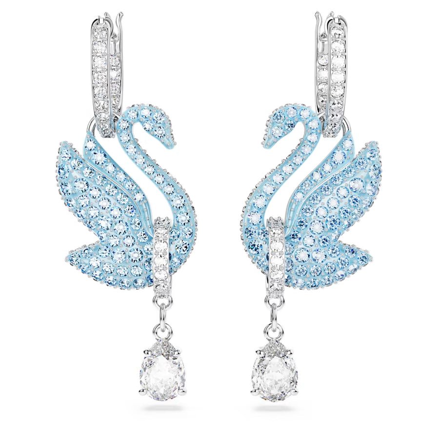 Iconic Swan Necklace & Earrings Set Blue - 6190BE & 3144