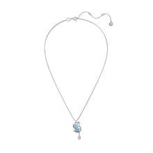 Bộ trang sức LAMY Iconic Swan Blue Crystal Silver Necklace and Earrings CDE6190BE & CDE3144