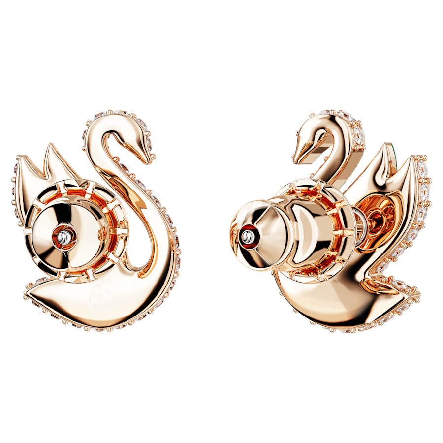 Iconic Swan Green Crystal Earrings Jewelry Set - 6190GR & 3133GR