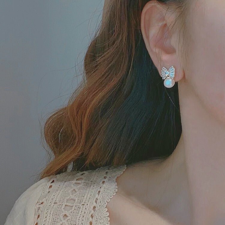 Bows and Pearls Earrings