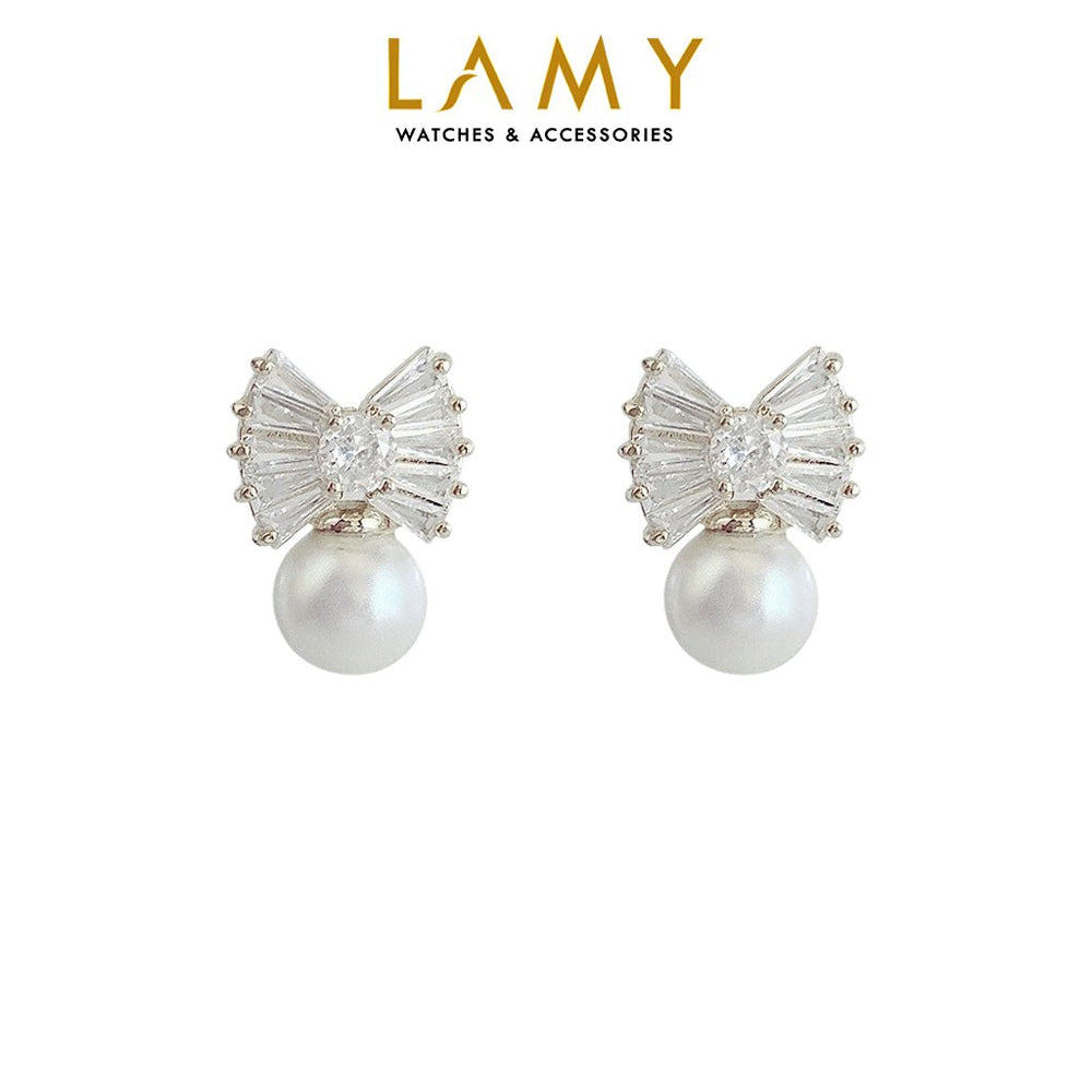 Bows and Pearls Earrings