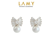 Khuyên tai LAMY Bows And Pearls women's earrings CDE3179SV