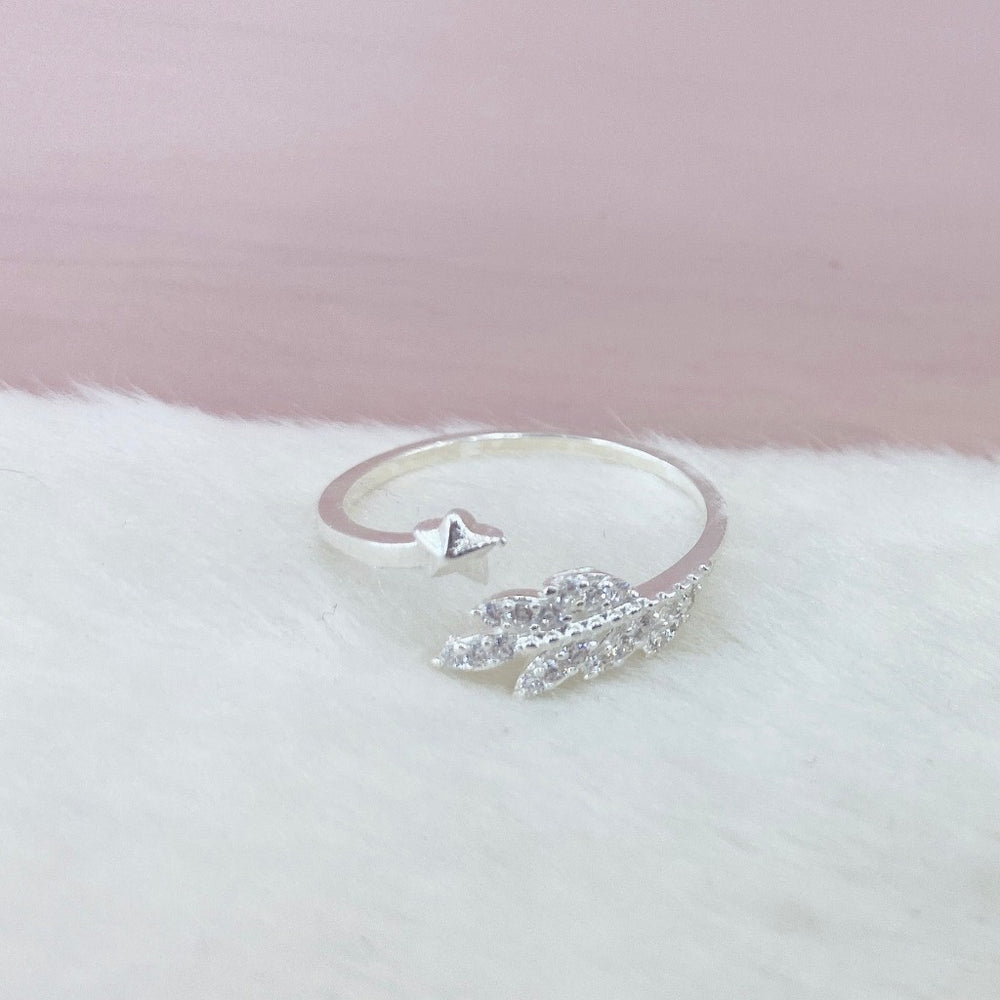 Olive Leaf and Star Ring Silver - 8181SV