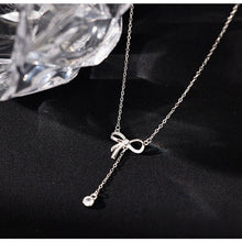 Dây chuyền LAMY Teardrop-shaped Bow Silver Necklace CDE6233SV