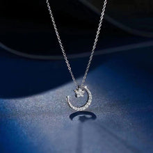 Dây chuyền LAMY Sparkling Moon and Star Pendant Silver Necklace CDE6238SV