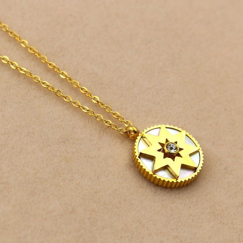 Sunburst Pendant Necklace Gold