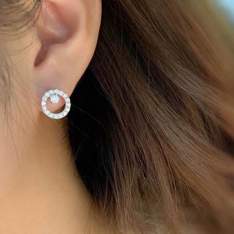 Simple Hollow Earrings Silver