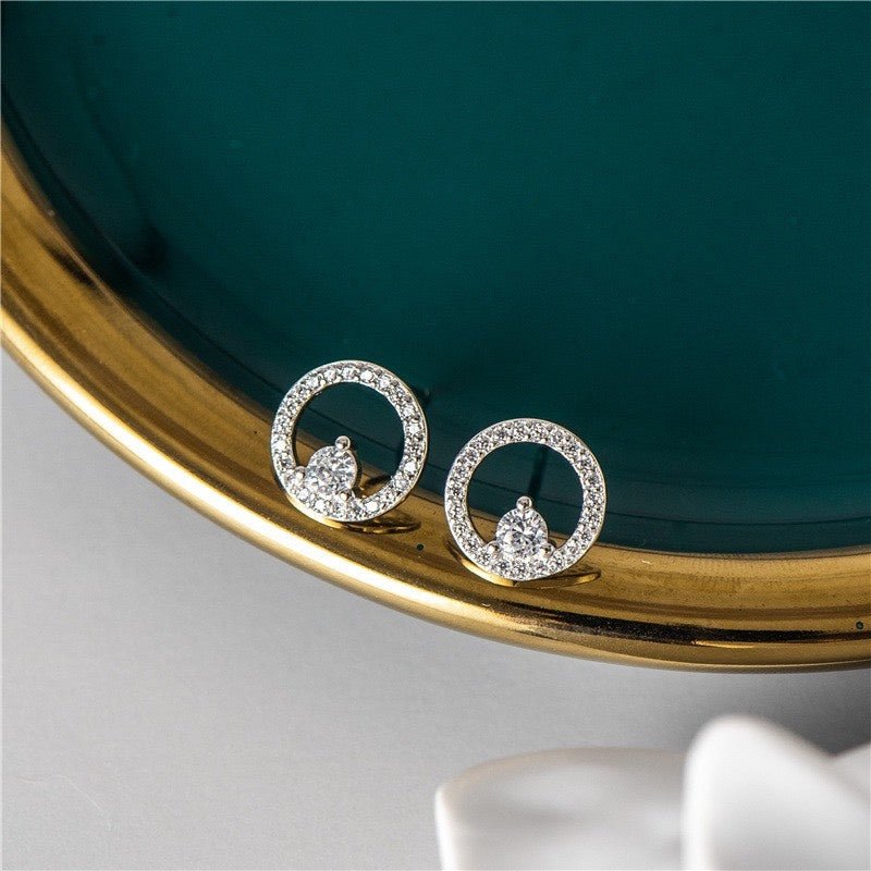 Simple Hollow Earrings Silver