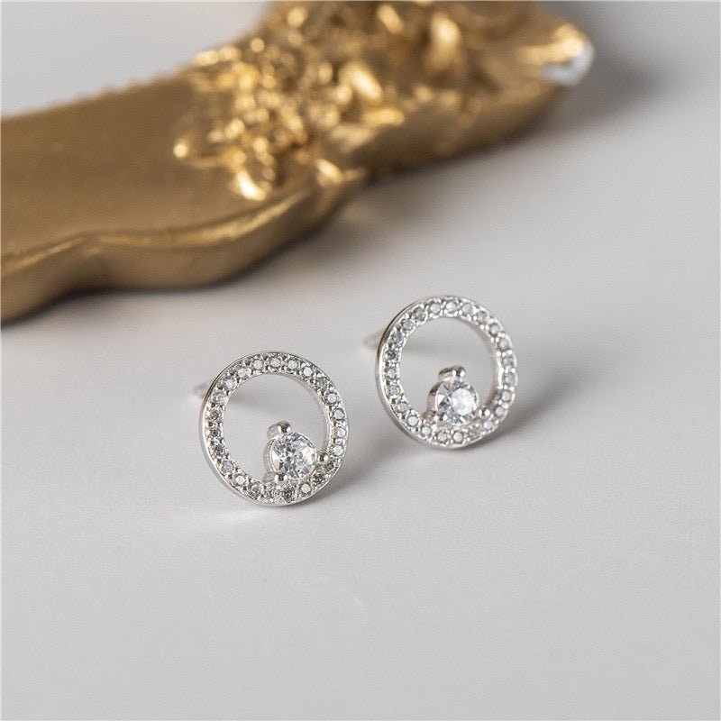 Simple Hollow Earrings Silver