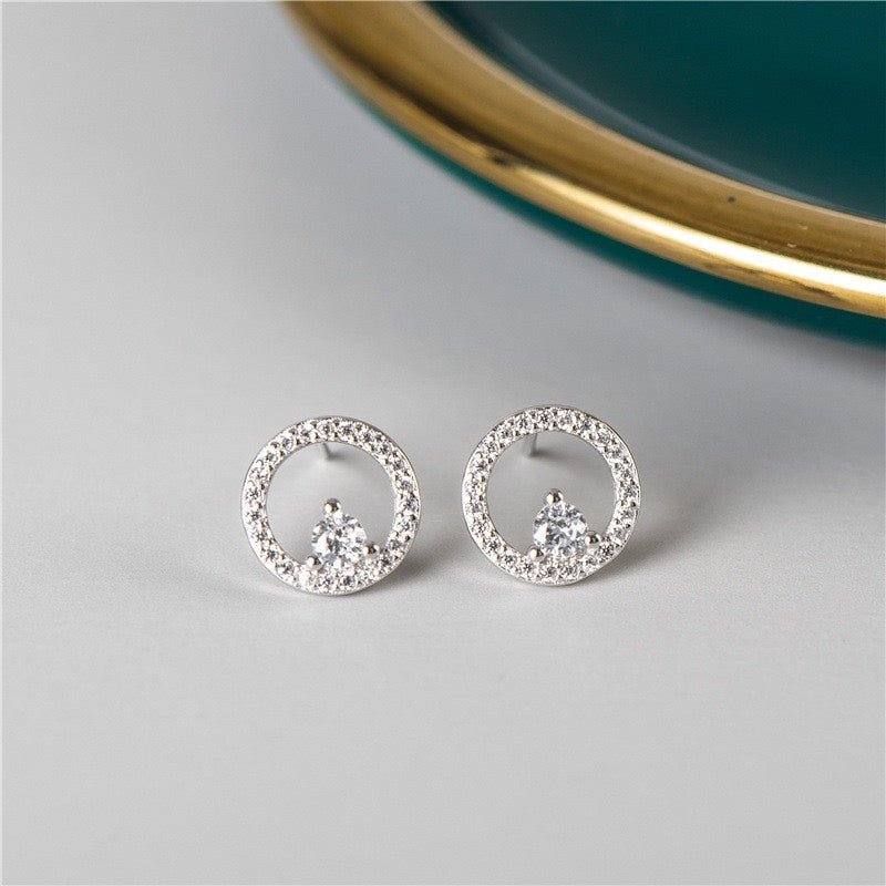 Simple Hollow Earrings Silver