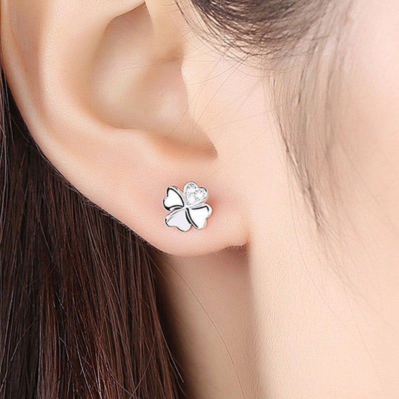 Elegant Four-Leaf Clover Earrings