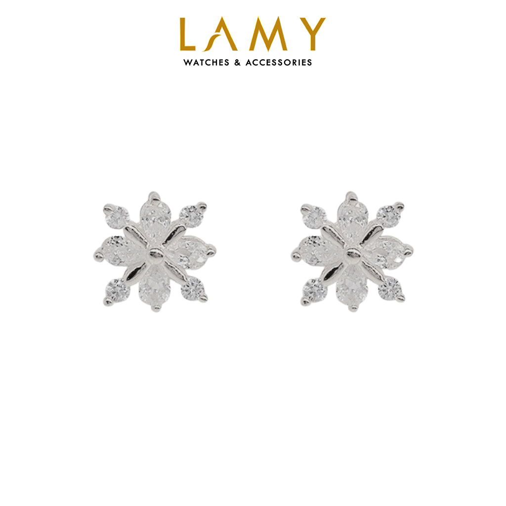 CDE Snowflake Sparkling Silver women's earrings CDE3105SV