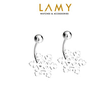Khuyên tai LAMY Twisted Lock Snowflake Shaped Silver women's earrings CDE3108SV