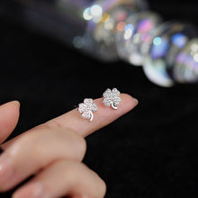 Khuyên tai LAMY Gem-studded Four-leaf Clover women's earrings CDE3084SV