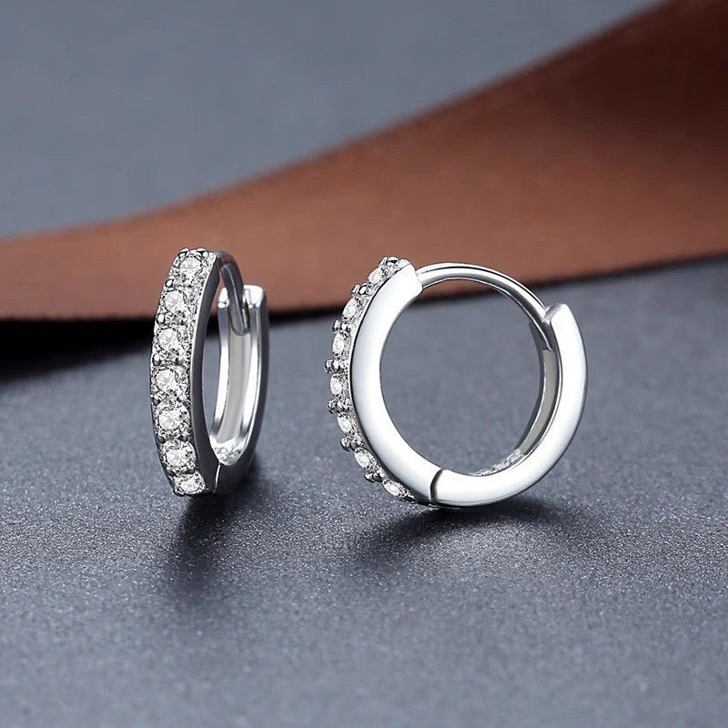 Sweet and Charming Gemstone-adorned Earrings Silver - 3098SV