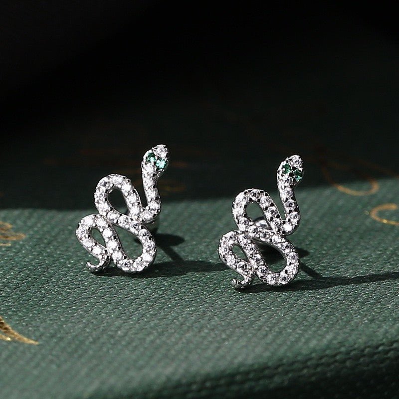 Snake Ear Climber Clip Stud Earrings