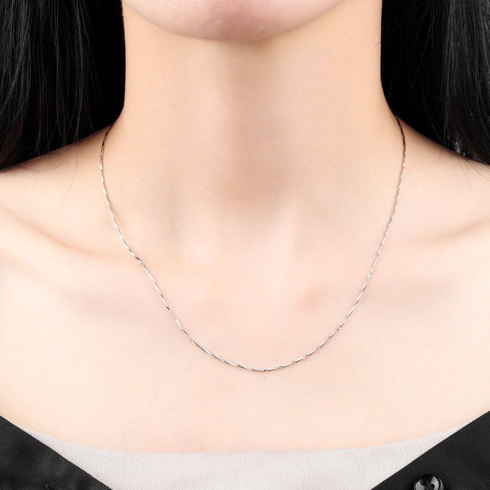 Delicate Thread Necklace Silver