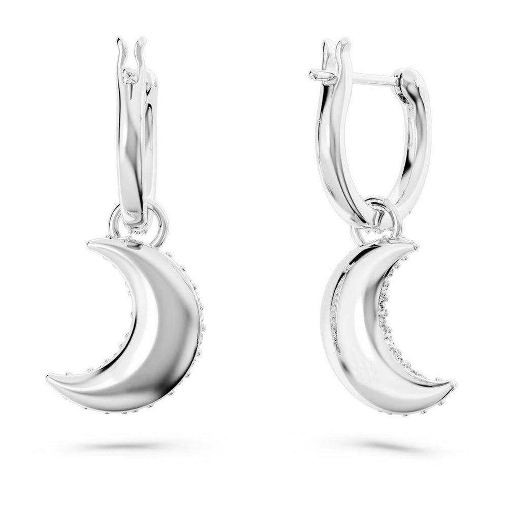 Luna Drop Moon Earrings White - 3128SV