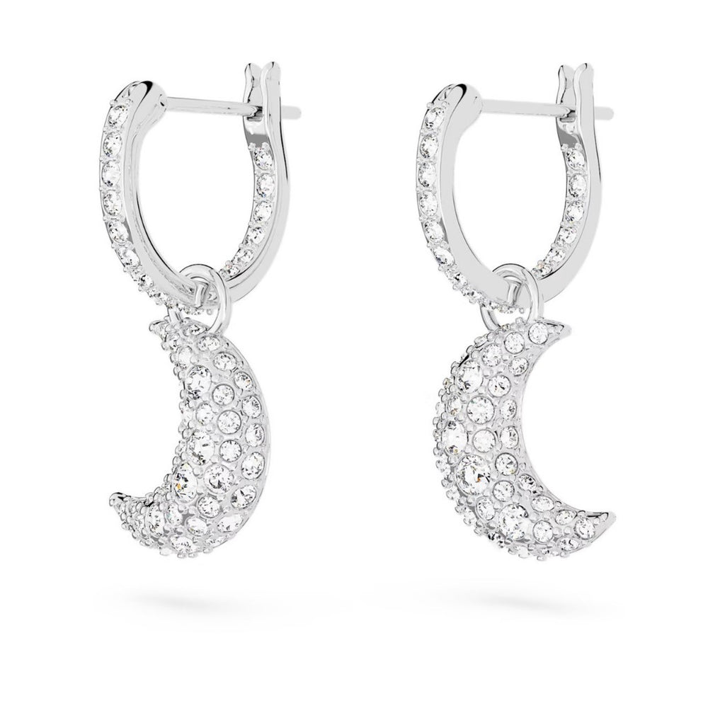 Luna Drop Moon Earrings White - 3128SV