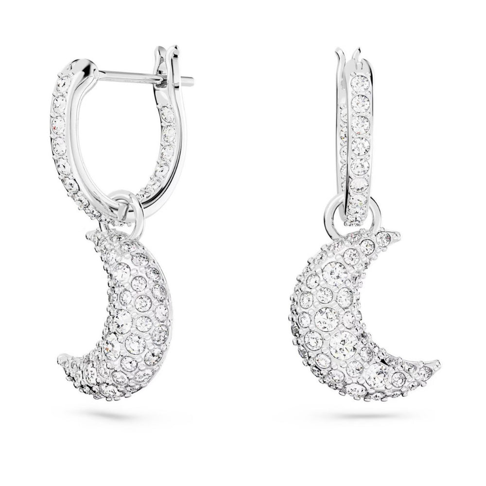 Luna Drop Moon Earrings White - 3128SV