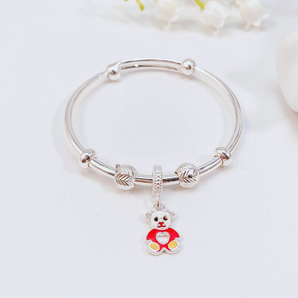 Adorable Bear Anklet Silver