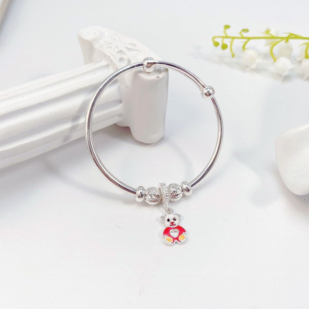 Adorable Bear Anklet Silver