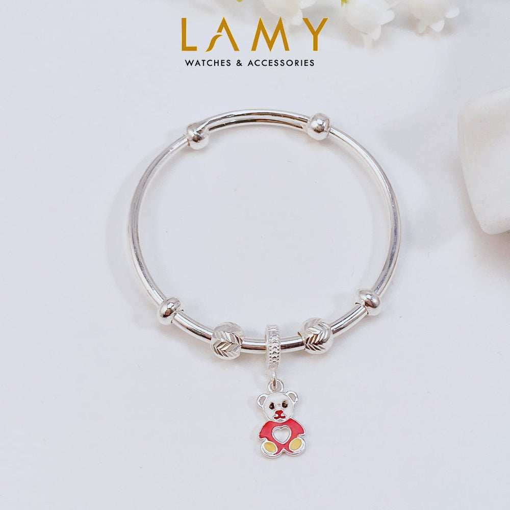 Adorable Bear Anklet Silver