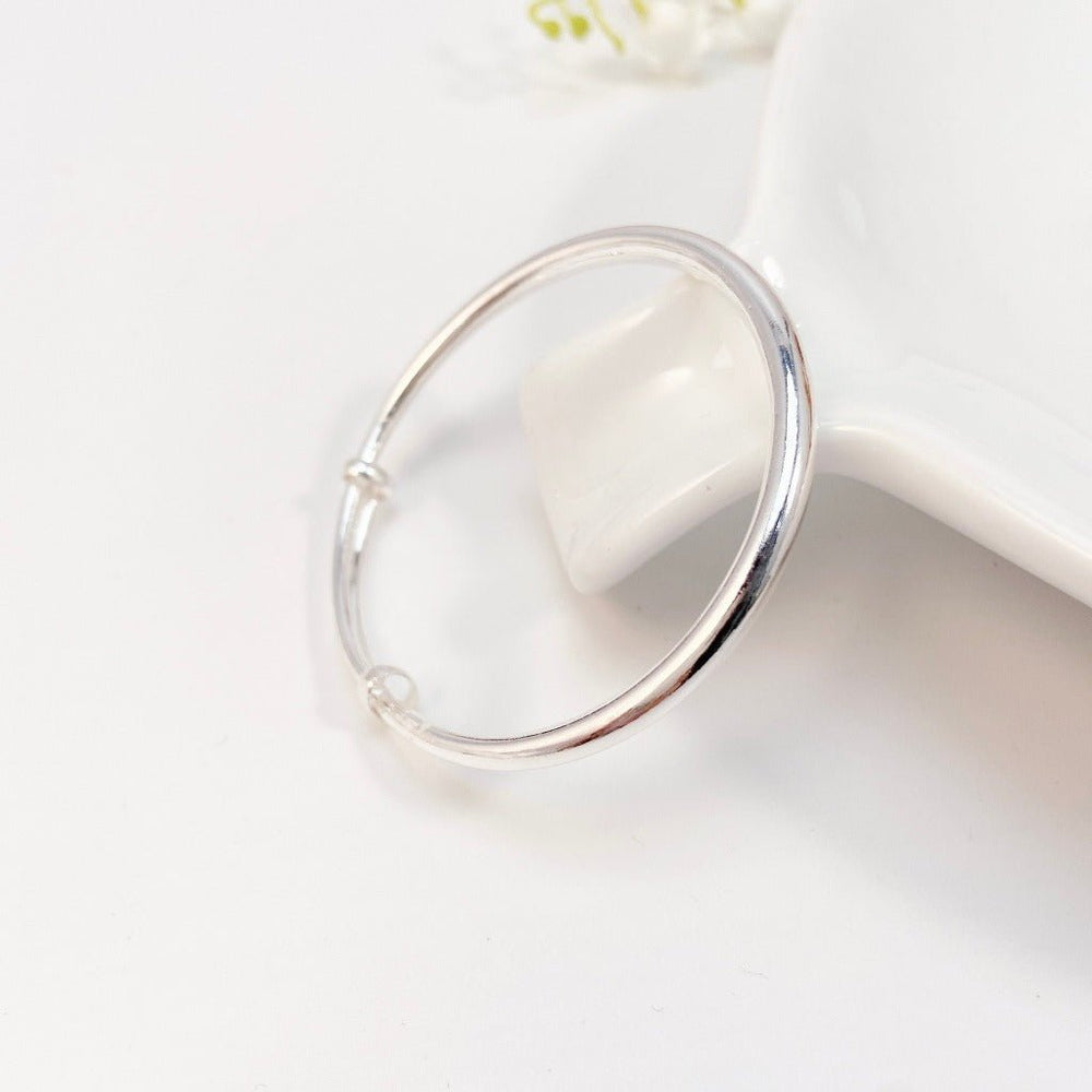 Simple Anklet Silver, vòng trơn bản tròn mảnh