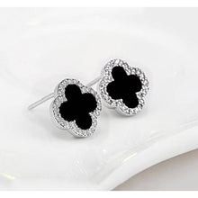Khuyên tai LAMY  Four Leaf clover women's earrings studded with stones CDE3196SV