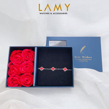 Bộ trang sức LAMY Four Leaf Clover Bracelet with Stone Accents Red CDE2194