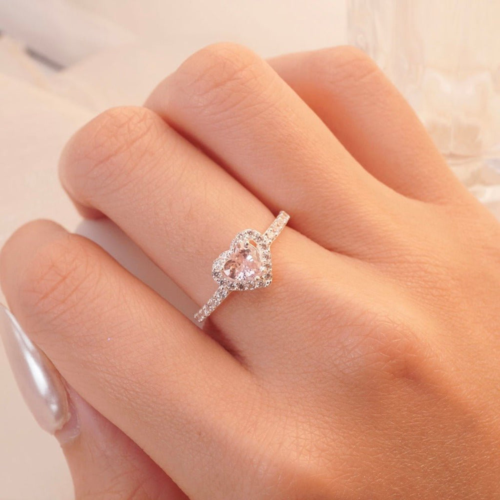 Couple Wedding Rings Women's Pink