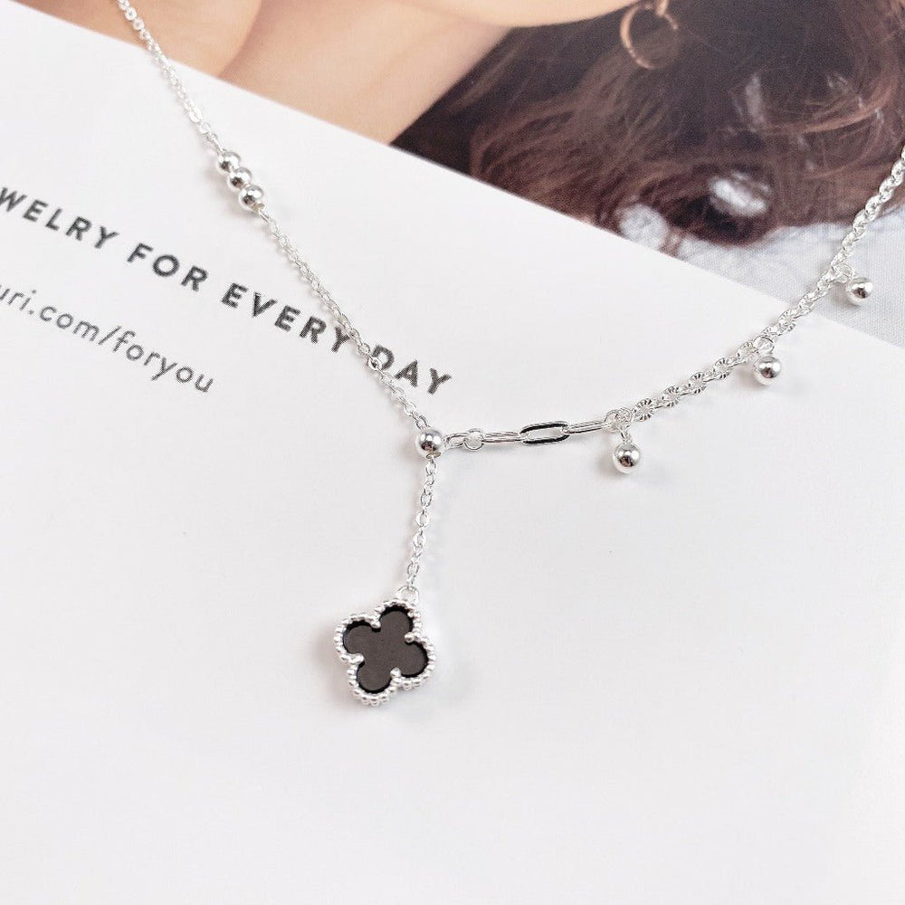 Four Leaf Anklet Silver