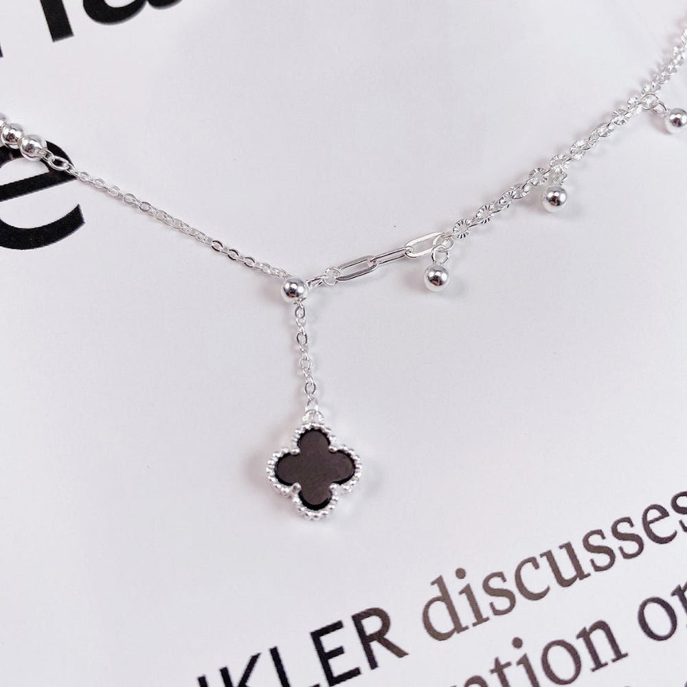 Four Leaf Anklet Silver