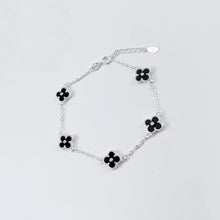 Vòng tay bạc LAMY  Four Leaf clover silver with stones  CDE2186SV