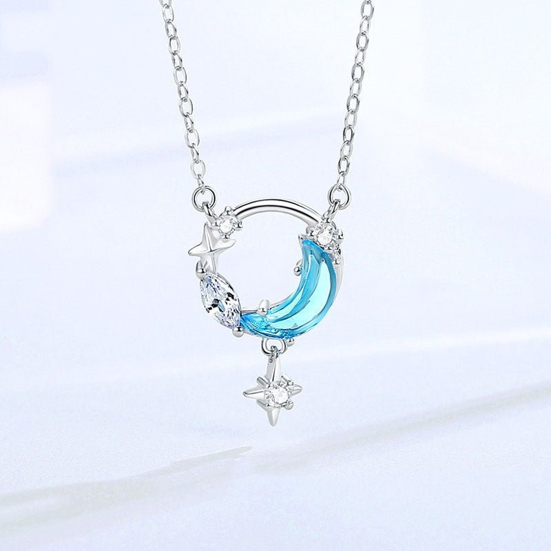 Moonstone Ocean Necklace Silver - 6353SV