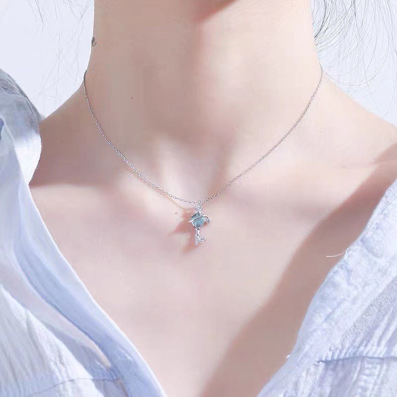 Dreamy Star Key Necklace Silver - 6351SV