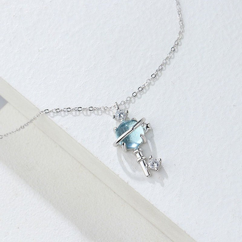Dreamy Star Key Necklace Silver, mặt chìa khóa