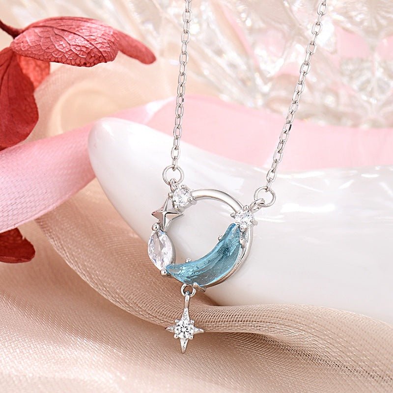 Moonstone Ocean Necklace Silver - 6353SV