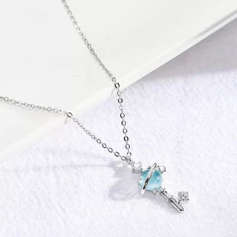 Dreamy Star Key Necklace Silver - 6351SV