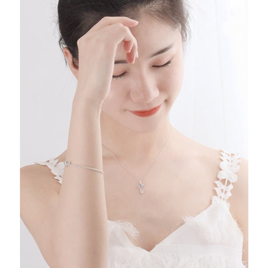 Dreamy Star Key Necklace Silver - 6351SV