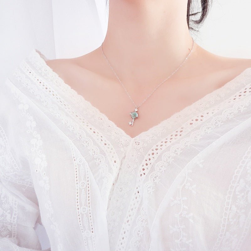 Dreamy Star Key Necklace Silver - 6351SV