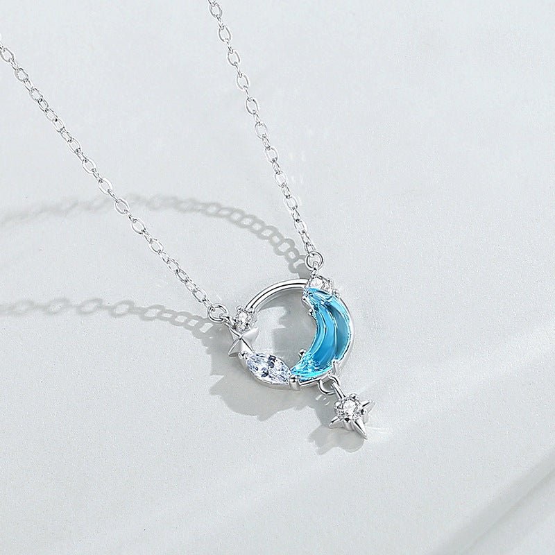 Moonstone Ocean Necklace Silver - 6353SV