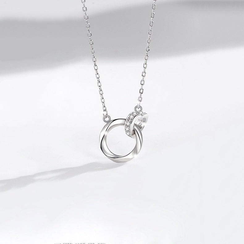 Eternal Heart Planet Necklace Silver