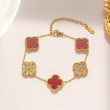 Vòng tay LAMY Four Leaf Clover Bracelet in Green CDE2163RD