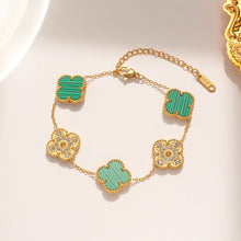Vòng tay cỏ bốn lá CDE màu xanh lá cây dành cho cả nam và nữ, CDE2163GR
