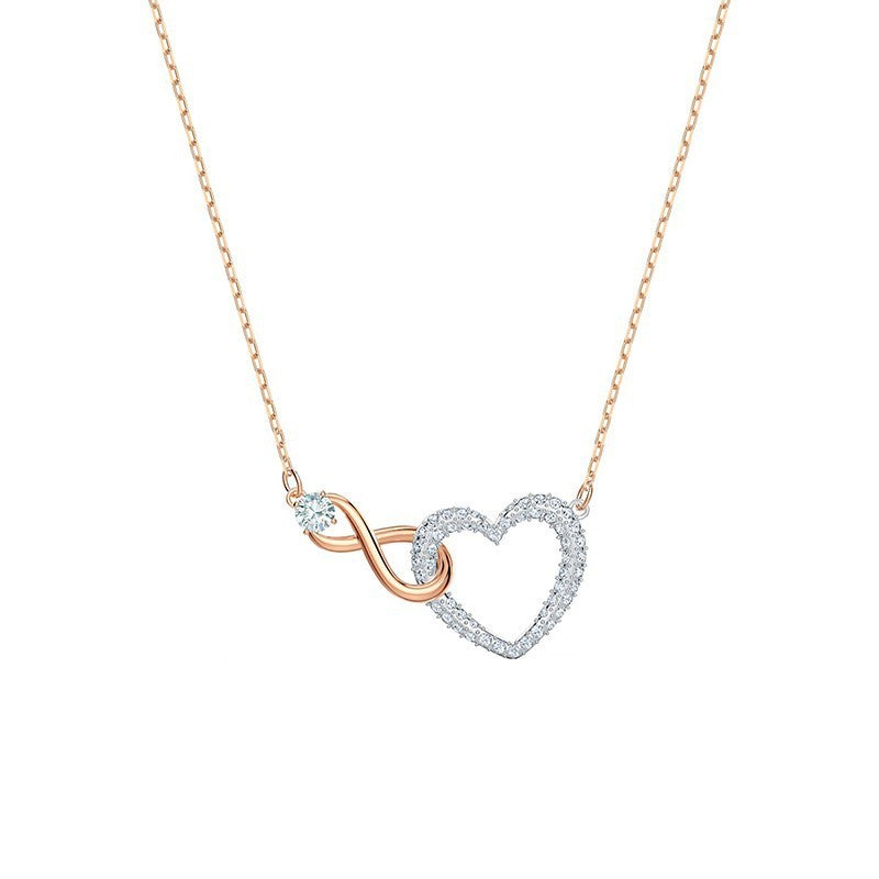 CDE Infinity Heart Necklace Rose Gold CDE6319RG